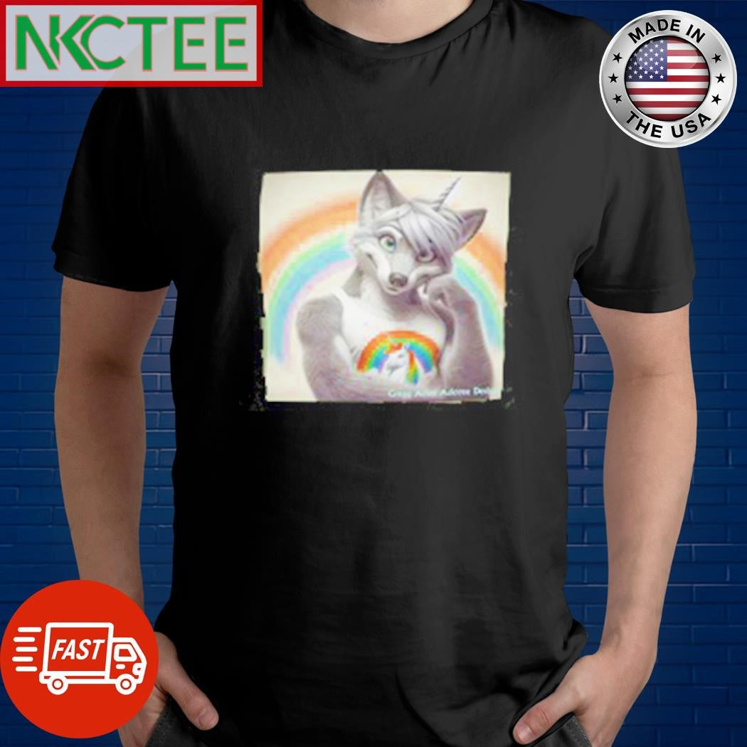 Wolf unicorn rainbow LGBT shirt Unisex T-shirt, Sweatshirt, Hoodie, Long Sleeve Tee - T-Shirt, Sweatshirt, Hoodie
