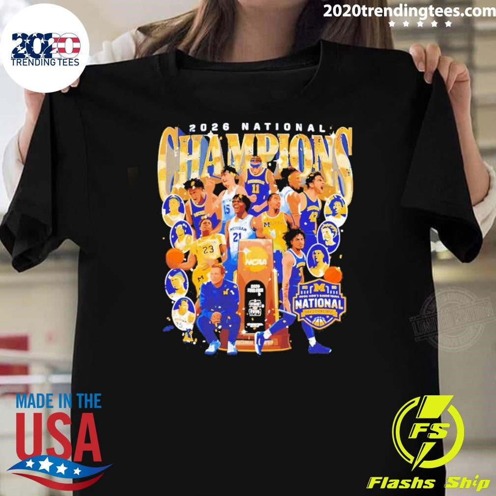Wolverines 2026 National Champions Ncaa College Basketball Fan Shirt Unisex T-shirt, Sweatshirt, Hoodie, Long Sleeve Tee - T-Shirt, Sweatshirt, Hoodie