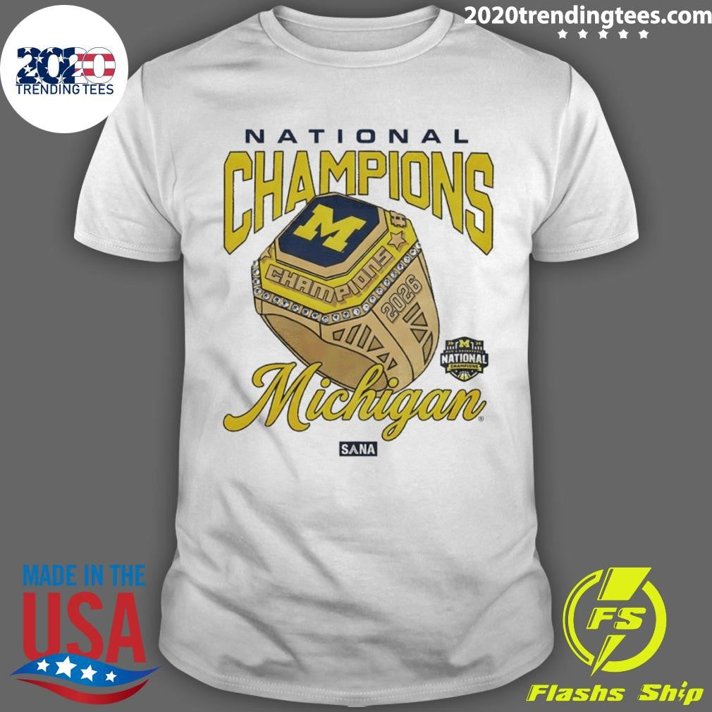 Wolverines Basketball Rings National Champions Ncaa 2026 Shirt Unisex T-shirt, Sweatshirt, Hoodie, Long Sleeve Tee - T-Shirt, Sweatshirt, Hoodie