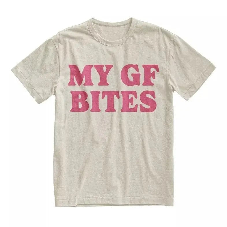 My GF Bites 100% Cotton Menswear Tops Streetwear T-Shirts, Hoodie, Sweatshirt - T-Shirt, Sweatshirt, Hoodie