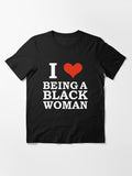 I Love Being Black Woman Vintage 100% Cotton Menswear Tops Streetwear T-Shirts, Hoodie, Sweatshirt - T-Shirt, Sweatshirt, Hoodie