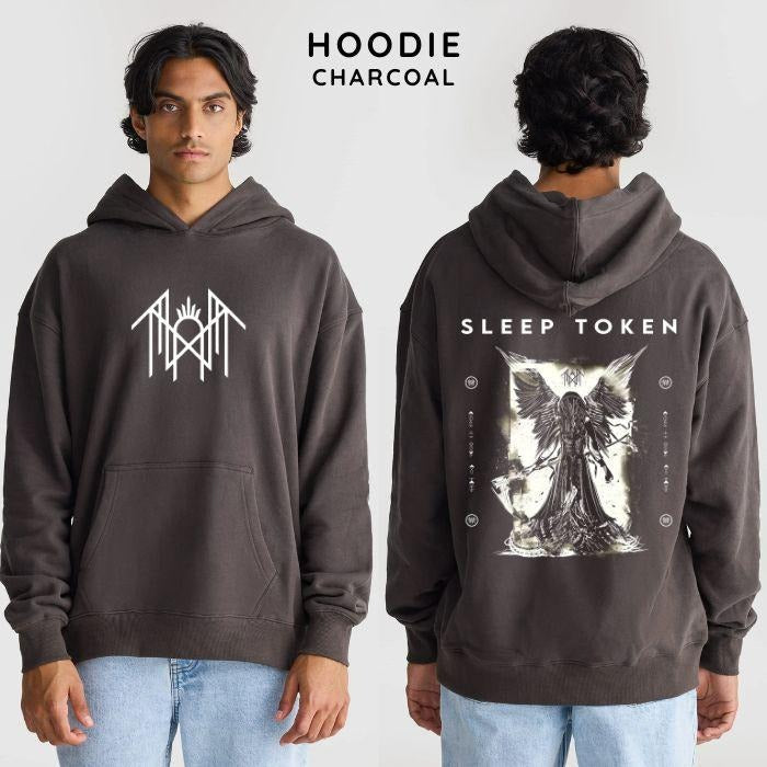 Sleep Token Fallen Angel 2 Sides 100% Cotton T-Shirts, Hoodie, Sweatshirt - T-Shirt, Sweatshirt, Hoodie