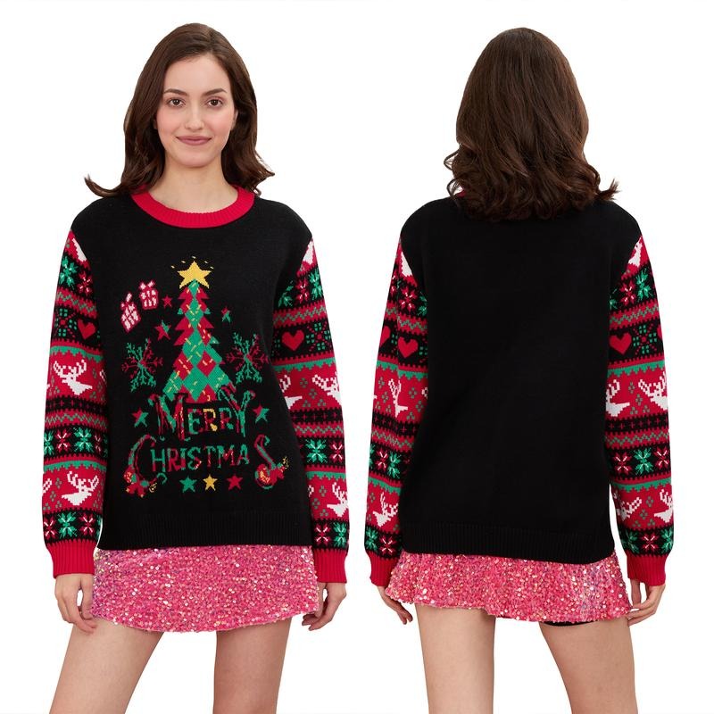 Long Sleeve Crew Neck Tree Letters Winter T-Shirts, Hoodie, Sweatshirt - T-Shirt, Sweatshirt, Hoodie