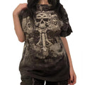 Gothic Vintage Skull Print Crew Neck Short Sleeve Loose Shirts Summer Casual Tops Streetwear Womenswear Check T-Shirts, Hoodie, Sweatshirt - T-Shirt, Sweatshirt, Hoodie