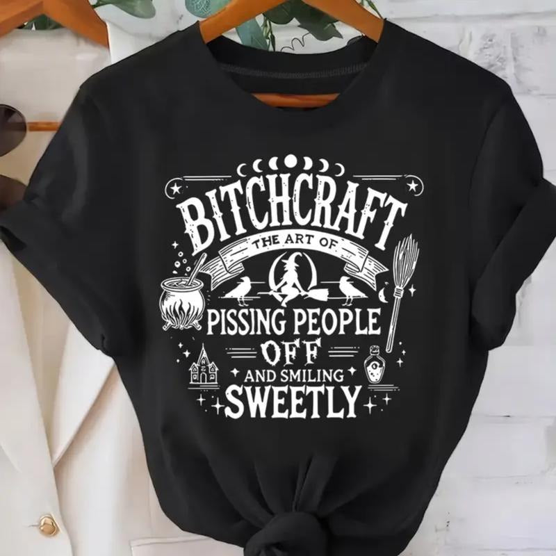 "Bitchcraft" Casual Short Sleeve Womenswear All Size Top T-Shirts, Hoodie, Sweatshirt - T-Shirt, Sweatshirt, Hoodie