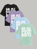 " MY HUSBANDS LAST NERVE" Letter Print Round Neck Vintage Casual Half Sleeve Daily Summer T-Shirts, Hoodie, Sweatshirt - T-Shirt, Sweatshirt, Hoodie