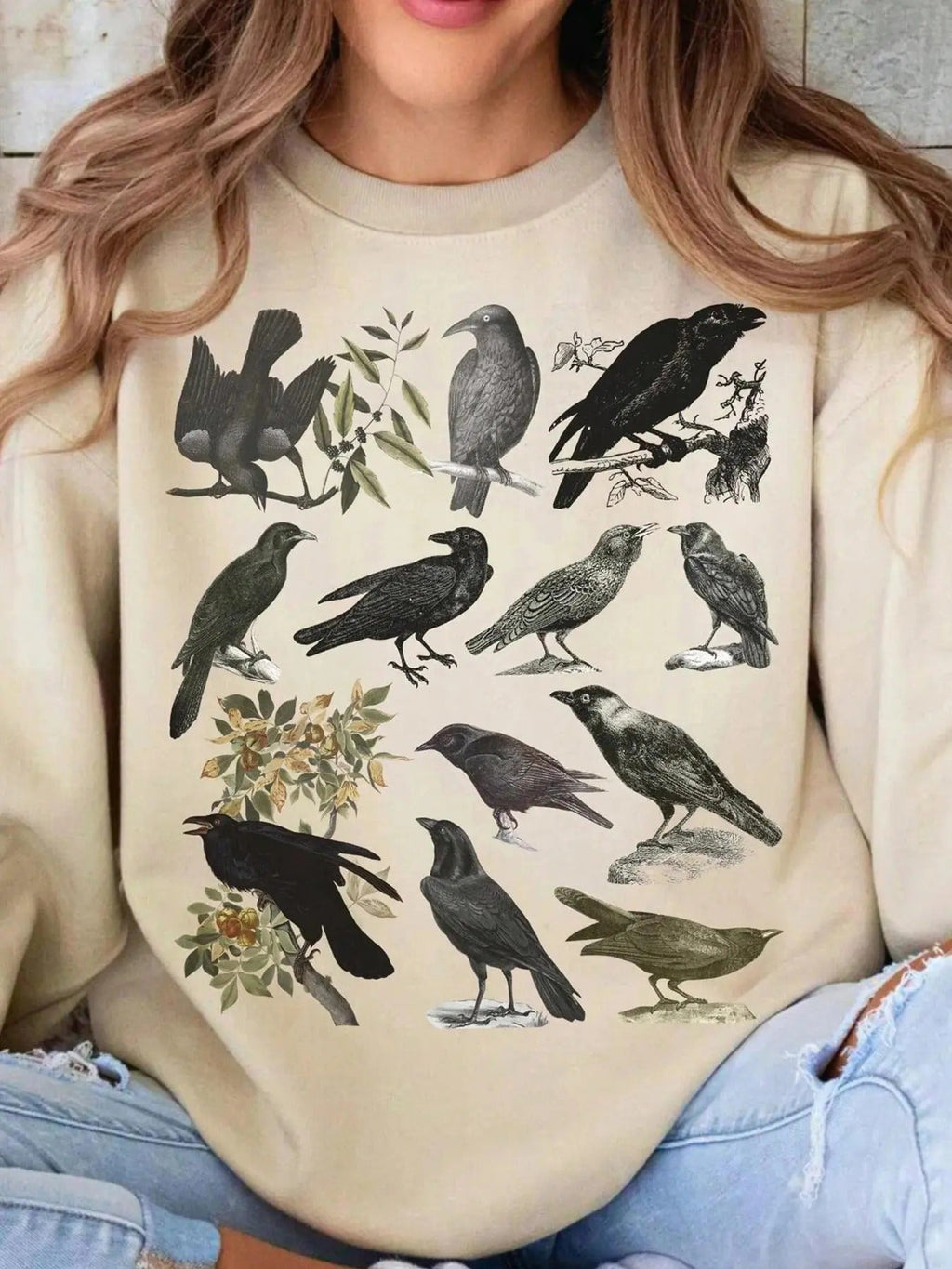 Animal Print Crew Neck Casual Long Sleeve Spring & Fall Top Daily T-Shirts, Hoodie, Sweatshirt - T-Shirt, Sweatshirt, Hoodie