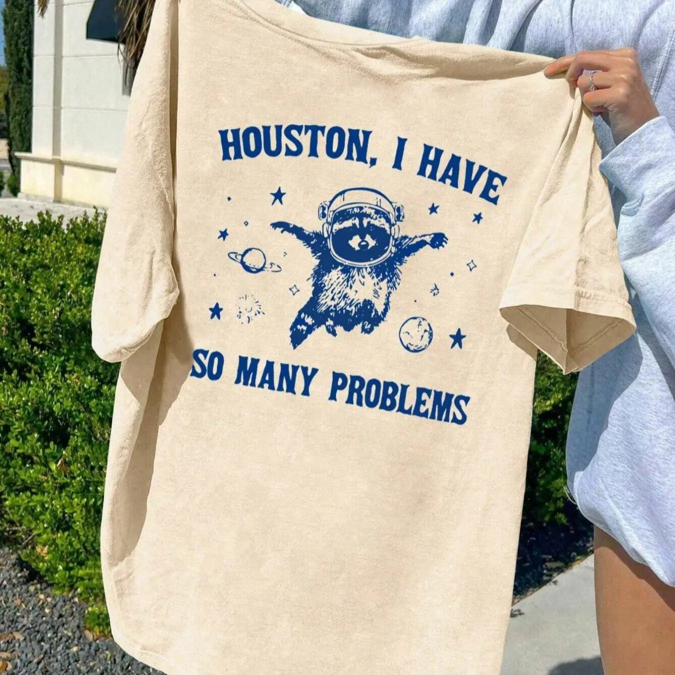 Cartoon Animal & Letter Print Round Neck Casual Drop Shoulder Short Sleeve Summer Clothes Daily T-Shirts, Hoodie, Sweatshirt - T-Shirt, Sweatshirt, Hoodie