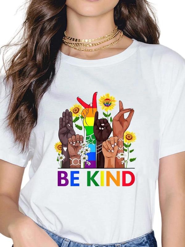 Cartoon Print Round Neck Casual Short Sleeve Daily Summer Clothesstyle{N002}4 T-Shirts, Hoodie, Sweatshirt - T-Shirt, Sweatshirt, Hoodie