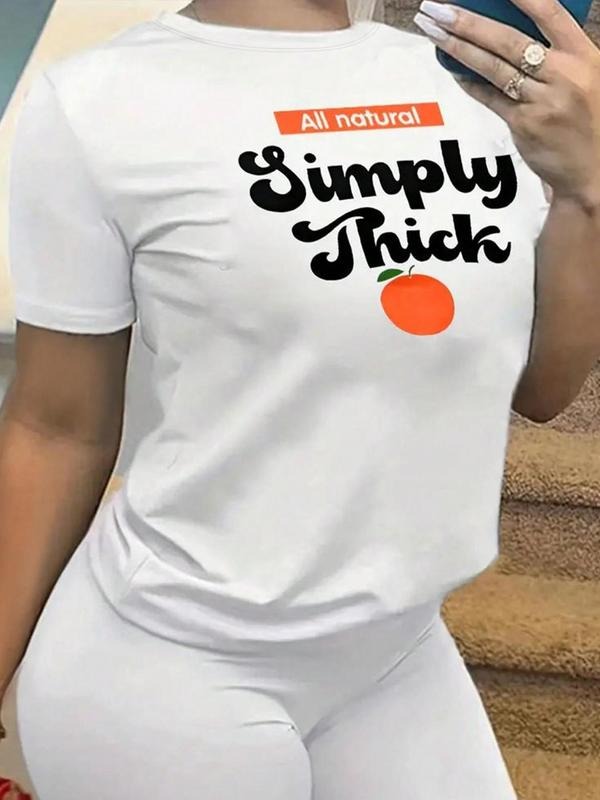 Cartoon Print Round Neck Casual Short Sleeve Daily T-Shirts, Hoodie, Sweatshirt - T-Shirt, Sweatshirt, Hoodie