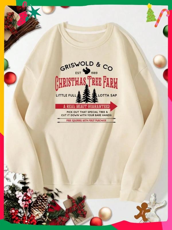Cartoon Letter Print 2023 Casual Drop Shoulder Long Sleeve Daily Fall & Winter Clothes When Is Black Friday Early Deals Teens College Student T-Shirts, Hoodie, Sweatshirt - T-Shirt, Sweatshirt, Hoodie