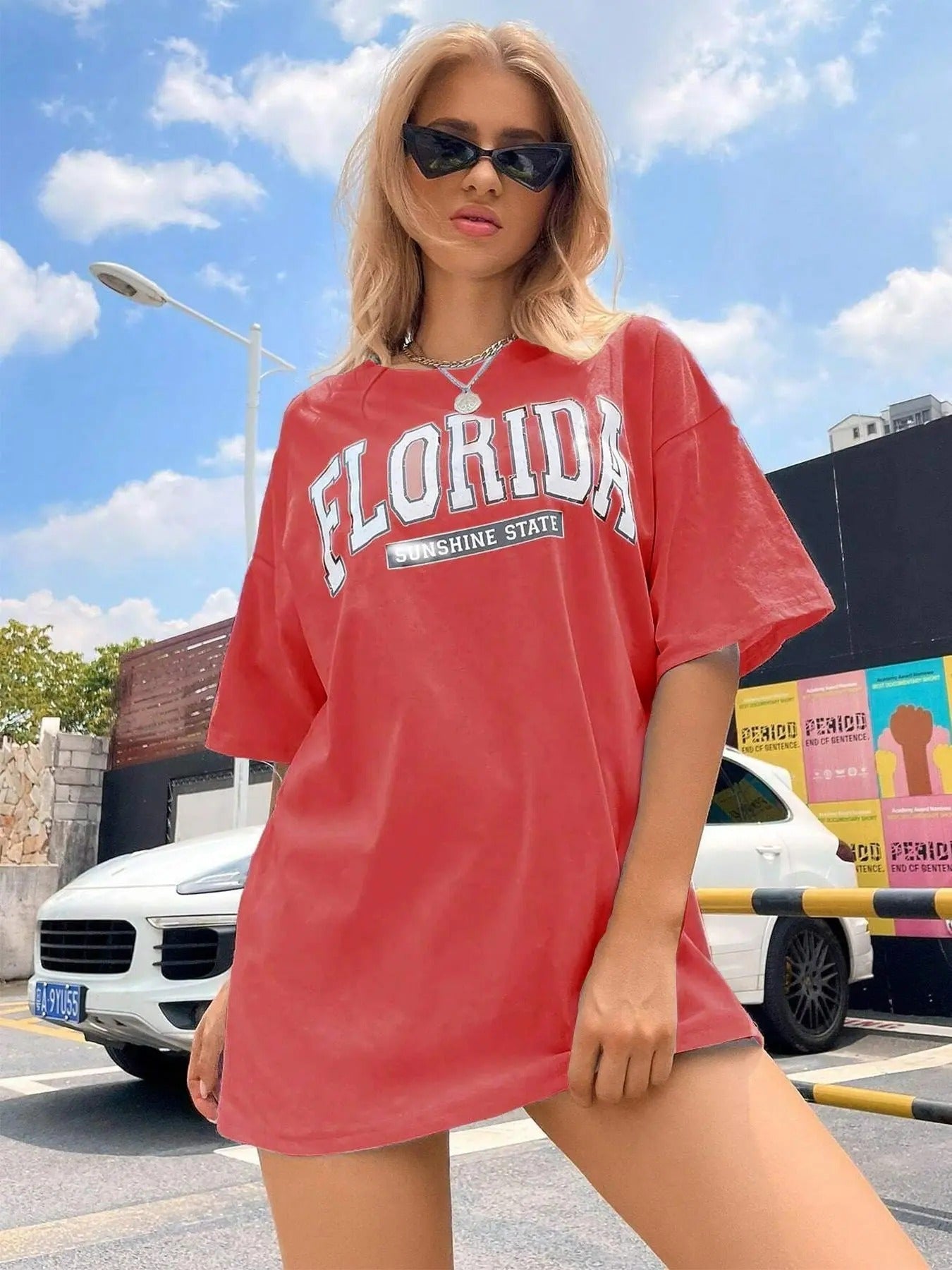 Cartoon Letter Print Round Neck Casual Crew Neck Daily Vacation Outdoor Clothes Summer T-Shirts, Hoodie, Sweatshirt - T-Shirt, Sweatshirt, Hoodie