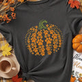 Cartoon Paw & Pumpkin Print Drop Shoulder Casual Half Sleeve Round Neck All Seasons Top Daily T-Shirts, Hoodie, Sweatshirt - T-Shirt, Sweatshirt, Hoodie