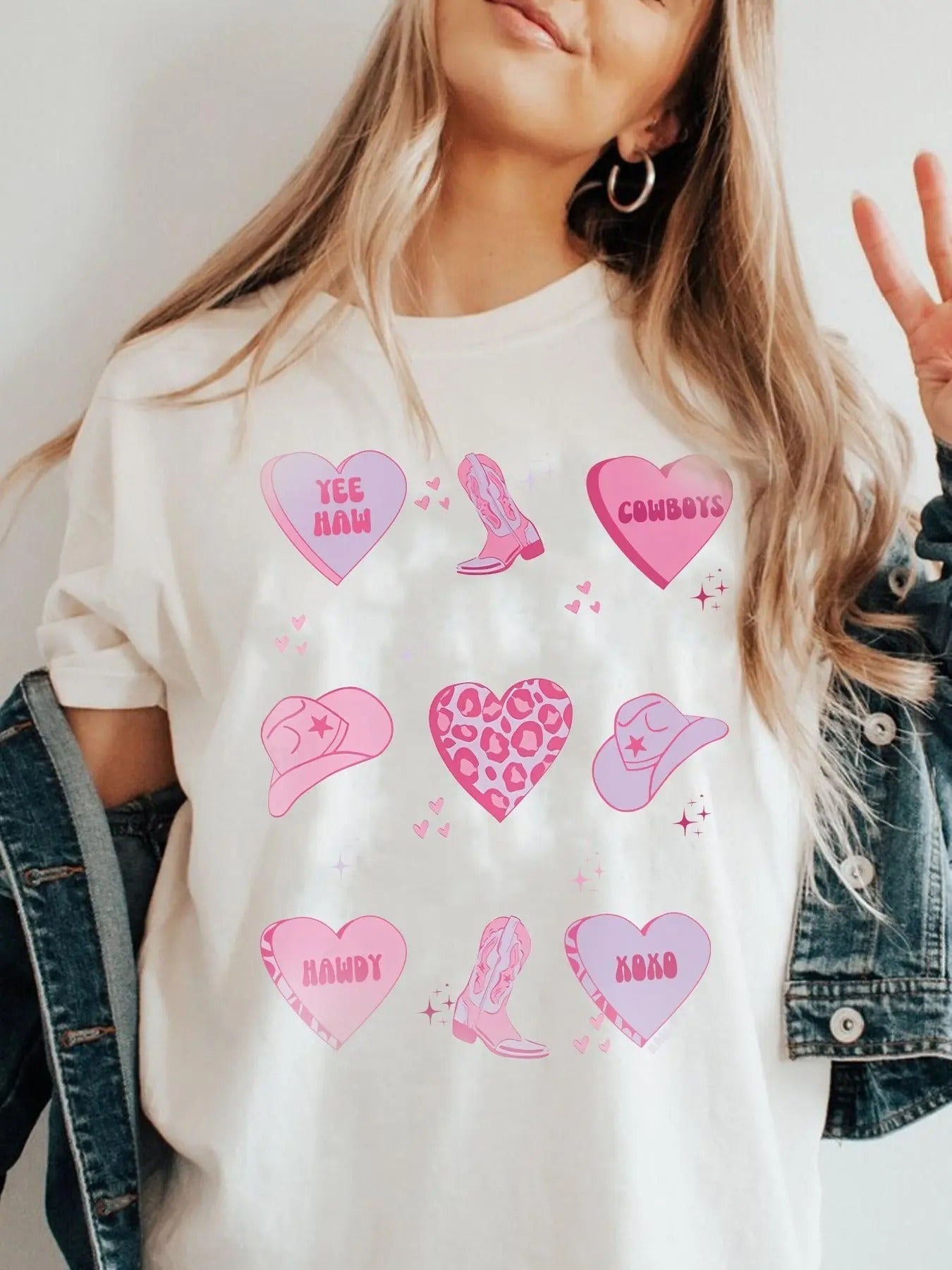 Cartoon Print Round Neck Casual Crew Neck Daily Vacation Outdoor Clothes Summer T-Shirts, Hoodie, Sweatshirt - T-Shirt, Sweatshirt, Hoodie