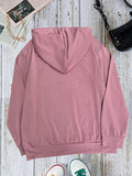 Cartoon Santa Claus & Letter Print Drawstring Pocket Casual Long Sleeve Hooded Fall & Winter Clothes Daily T-Shirts, Hoodie, Sweatshirt - T-Shirt, Sweatshirt, Hoodie