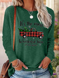 Letter Print Drop Shoulder Casual Long Sleeve Round Neck Daily Fall & Winter Clothesstyle{N002}4 T-Shirts, Hoodie, Sweatshirt - T-Shirt, Sweatshirt, Hoodie