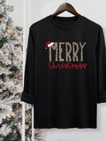 Letter Print Round Neck Casual Long Sleeve Crew Neck Fall & Winter Top Daily Wearstyle{N002}10 T-Shirts, Hoodie, Sweatshirt - T-Shirt, Sweatshirt, Hoodie