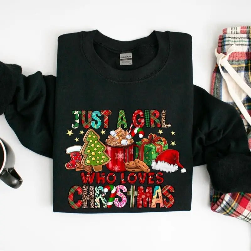 Just Girl Who Loves Shirt Lover Shirt Winter Shirt Cotton T-Shirts, Hoodie, Sweatshirt - T-Shirt, Sweatshirt, Hoodie