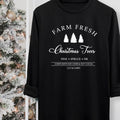 Tree & Letter Print Round Neck Casual Long Sleeve Crew Neck Fall & Winter Top Daily Wearstyle{N002}2 T-Shirts, Hoodie, Sweatshirt - T-Shirt, Sweatshirt, Hoodie