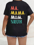 Colorful Letter Print Round Neck Casual Short Sleeve Summer Daily T-Shirts, Hoodie, Sweatshirt - T-Shirt, Sweatshirt, Hoodie