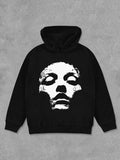 Face Print Casual Long Sleeve Hooded Daily Outdoor Fall & Winter T-Shirts, Hoodie, Sweatshirt - T-Shirt, Sweatshirt, Hoodie
