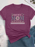 Floral & Letter Print Round Neck Casual Crew Neck Daily Vacation Outdoor Clothes All Seasons T-Shirts, Hoodie, Sweatshirt - T-Shirt, Sweatshirt, Hoodie