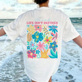 Floral & Letter Print Round Neck Casual Drop Shoulder Short Sleeve Summer Clothes Daily T-Shirts, Hoodie, Sweatshirt - T-Shirt, Sweatshirt, Hoodie