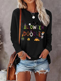Print Round Neck Casual Long Sleeve Crew Neck Daily All Seasons T-Shirts, Hoodie, Sweatshirt - T-Shirt, Sweatshirt, Hoodie