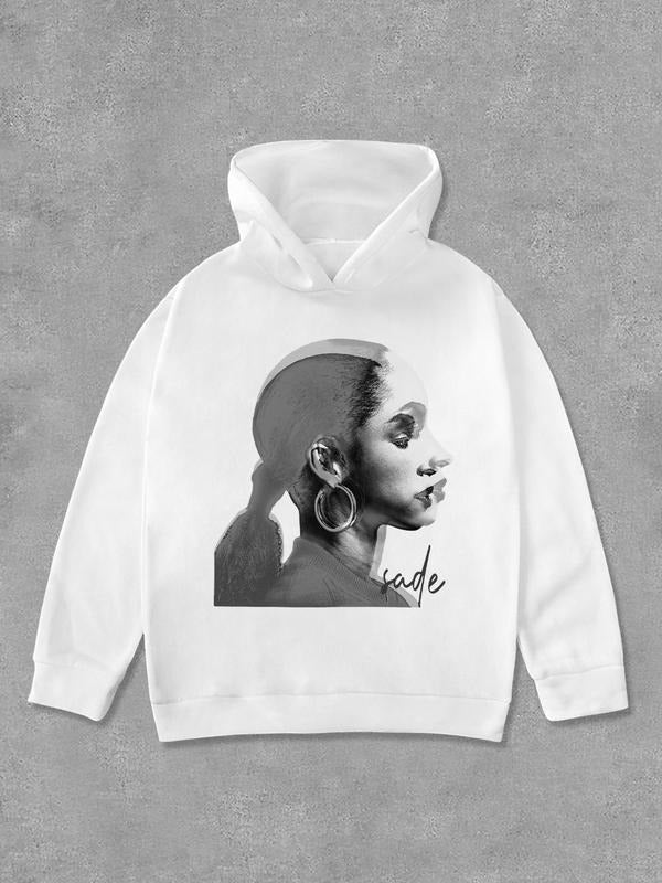 Print Long Sleeve Casual Hooded Fall & Winter Clothes Daily T-Shirts, Hoodie, Sweatshirt - T-Shirt, Sweatshirt, Hoodie