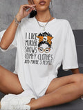 Round Neck Casual Letter Print Half Sleeve Daily Vacation Outdoor Clothes Summer T-Shirts, Hoodie, Sweatshirt - T-Shirt, Sweatshirt, Hoodie