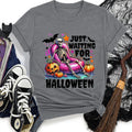 Halloween Themed Skeleton & Pumpkin Print Round Neck Casual Crew Neck Short Sleeve Daily Vacation Outdoor Clothes All Seasons T-Shirts, Hoodie, Sweatshirt - T-Shirt, Sweatshirt, Hoodie