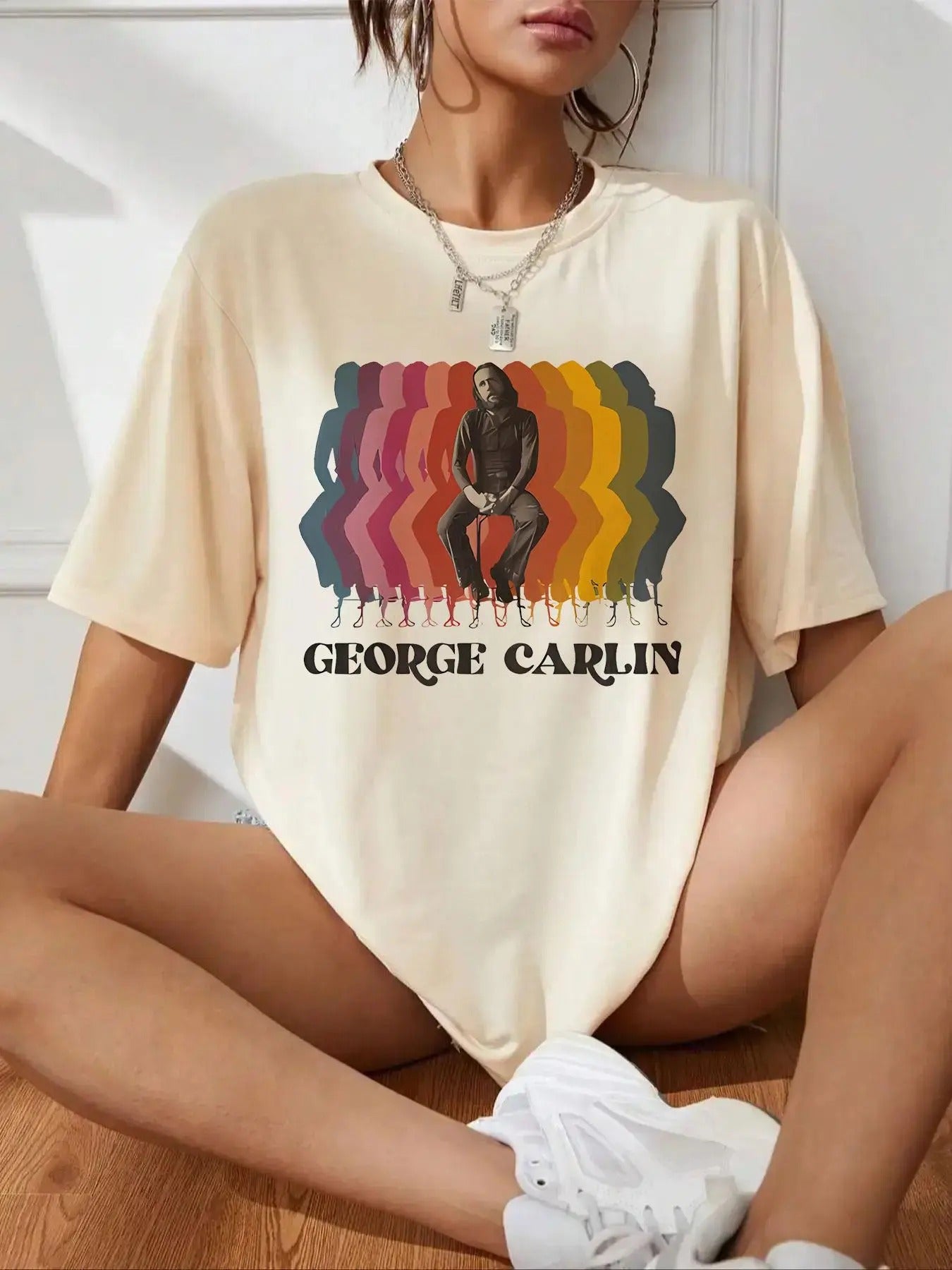 Letter & Print Round Neck Vintage Casual Short Sleeve Daily Summer Tops T-Shirts, Hoodie, Sweatshirt - T-Shirt, Sweatshirt, Hoodie
