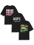 Letter Round Neck Casual Short Sleeve Summer Clothes Daily T-Shirts, Hoodie, Sweatshirt - T-Shirt, Sweatshirt, Hoodie