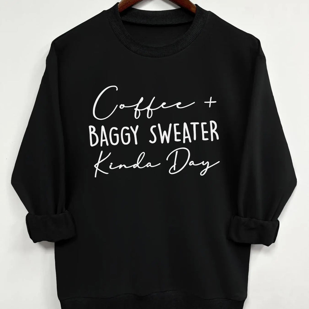 Letter Print Crew Neck Casual Long Sleeve Daily All Seasons T-Shirts, Hoodie, Sweatshirt - T-Shirt, Sweatshirt, Hoodie