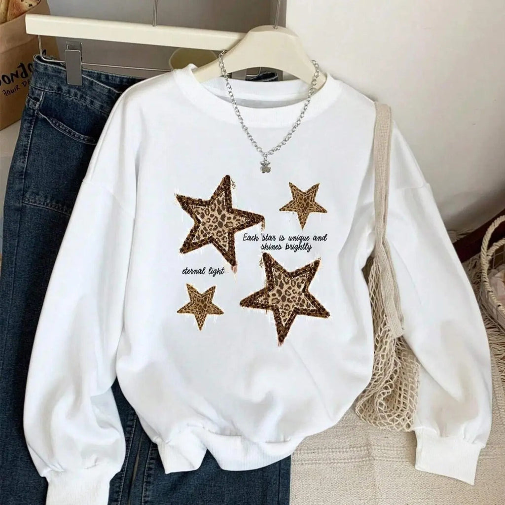 Letter Print Crew Neck Casual Long Sleeve Fall & Winter Comfort Clothes Daily T-Shirts, Hoodie, Sweatshirt - T-Shirt, Sweatshirt, Hoodie