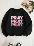 Letter Print Drop Shoulder Casual Long Sleeve Daily Streetwear 2023 Fall & Winter Clothes T-Shirts, Hoodie, Sweatshirt - T-Shirt, Sweatshirt, Hoodie