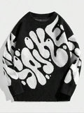 Letter Print Drop Shoulder Casual Long Sleeve Round Neck Jumper Fall & Winter ' Knitwear Daily T-Shirts, Hoodie, Sweatshirt - T-Shirt, Sweatshirt, Hoodie