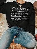 Letter Print Drop Shoulder Casual Long Sleeve Round Neck Fall & Winter Clothes Daily Wearstyle{N002}5 T-Shirts, Hoodie, Sweatshirt - T-Shirt, Sweatshirt, Hoodie