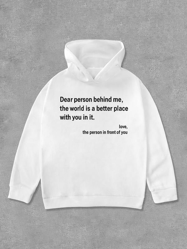 Letter Print Casual Long Sleeve Hooded Daily Outdoor Fall & Winter T-Shirts, Hoodie, Sweatshirt - T-Shirt, Sweatshirt, Hoodie