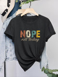 Letter Print Round Neck Vintage Casual Short Sleeve Daily Summer Outfitstyle{N002}4 T-Shirts, Hoodie, Sweatshirt - T-Shirt, Sweatshirt, Hoodie