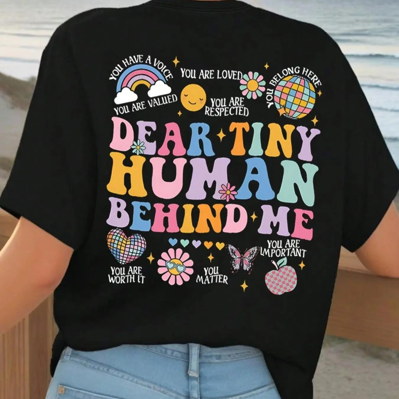 Letter Print Round Neck Vintage Casual Short Sleeve Daily Summer Outfitstyle{N002}2 T-Shirts, Hoodie, Sweatshirt - T-Shirt, Sweatshirt, Hoodie