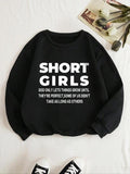 Letter Print Round Neck Casual Drop Shoulder Long Sleeve Daily Fall & Winter Clothes T-Shirts, Hoodie, Sweatshirt - T-Shirt, Sweatshirt, Hoodie
