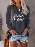 Letter Print Round Neck Casual Long Sleeve Crew Neck Fall & Winter Clothes Daily Wearstyle{N002}17 T-Shirts, Hoodie, Sweatshirt - T-Shirt, Sweatshirt, Hoodie