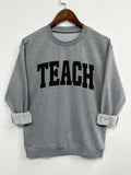 Letter Print Round Neck Casual Long Sleeve Crew Neck Spring & Fall Top Daily Wearstyle{N002}2 T-Shirts, Hoodie, Sweatshirt - T-Shirt, Sweatshirt, Hoodie