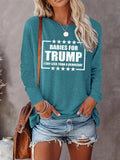 Letter Print Round Neck Casual Long Sleeve Crew Neck Daily Clothes All Seasons T-Shirts, Hoodie, Sweatshirt - T-Shirt, Sweatshirt, Hoodie