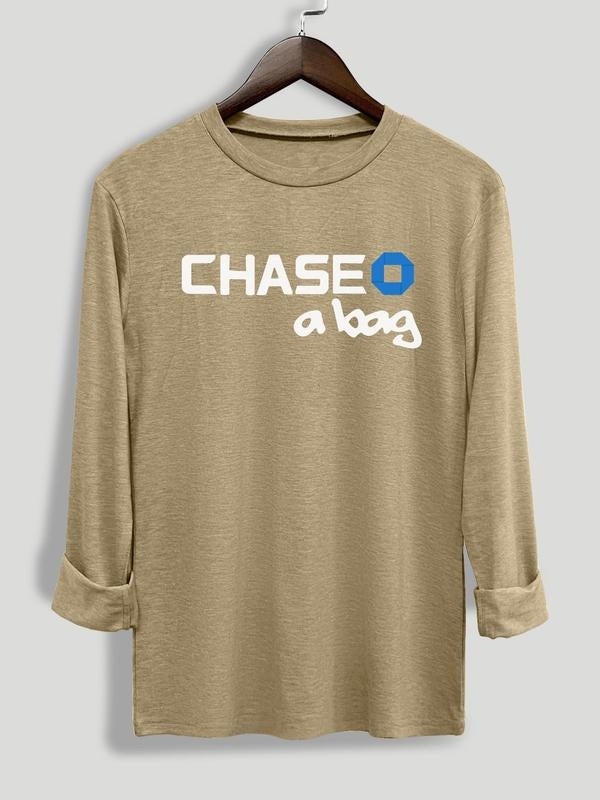 Letter Print Round Neck Casual Long Sleeve Crew Neck Fall & Winter Top Daily Wearstyle{N002}7 T-Shirts, Hoodie, Sweatshirt - T-Shirt, Sweatshirt, Hoodie