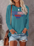 Letter Print Round Neck Casual Long Sleeve Crew Neck Daily Clothes All Seasons T-Shirts, Hoodie, Sweatshirt - T-Shirt, Sweatshirt, Hoodie