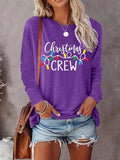 Letter Print Round Neck Casual Long Sleeve Crew Neck Fall & Winter Top Daily Wearstyle{N002}23 T-Shirts, Hoodie, Sweatshirt - T-Shirt, Sweatshirt, Hoodie