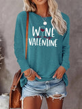 Letter Print Round Neck Casual Long Sleeve Crew Neck Fall & Winter Top Daily Wearstyle{N002}6 T-Shirts, Hoodie, Sweatshirt - T-Shirt, Sweatshirt, Hoodie