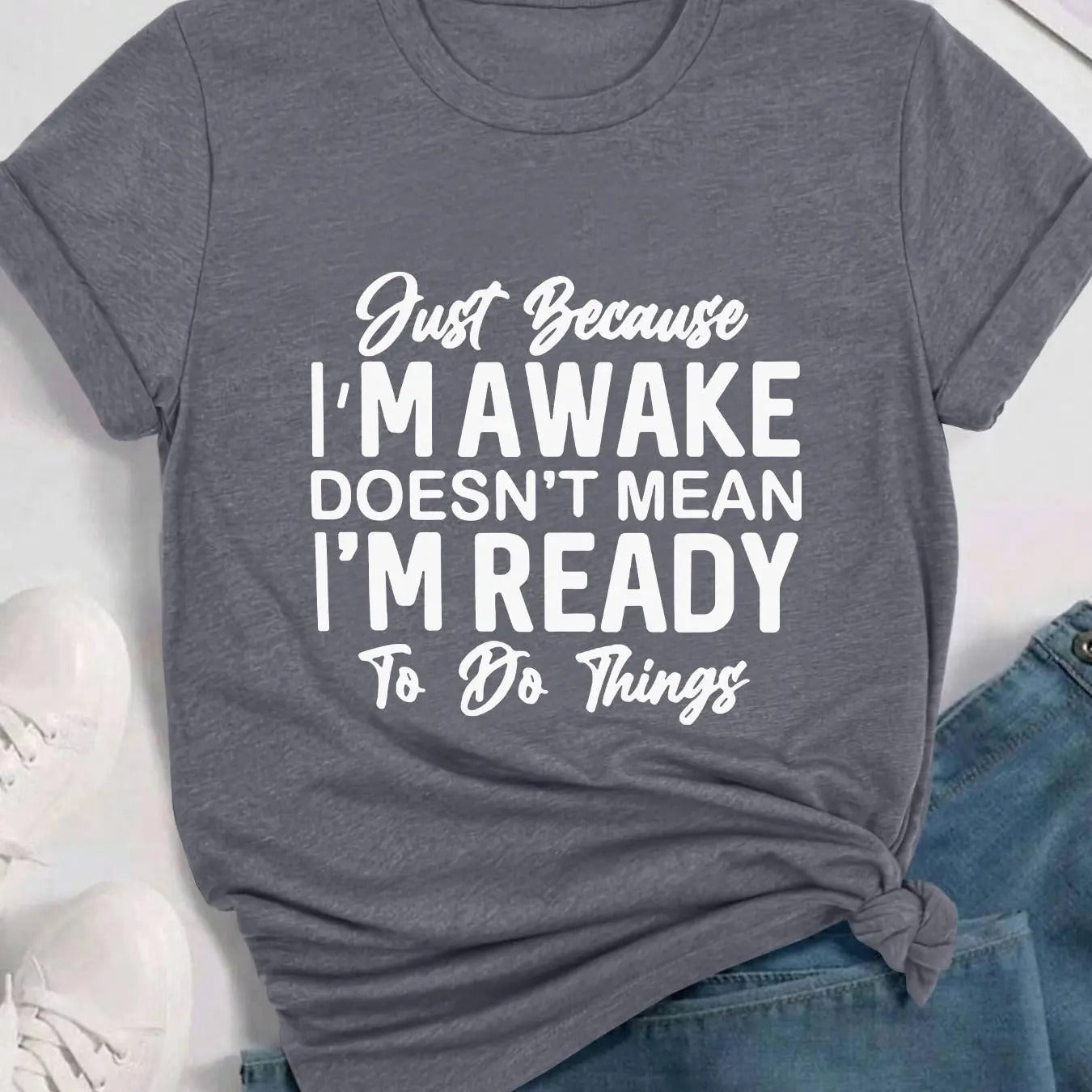Letter Print Round Neck Casual Short Sleeve Crew Neck Daily Top All Seasons T-Shirts, Hoodie, Sweatshirt - T-Shirt, Sweatshirt, Hoodie
